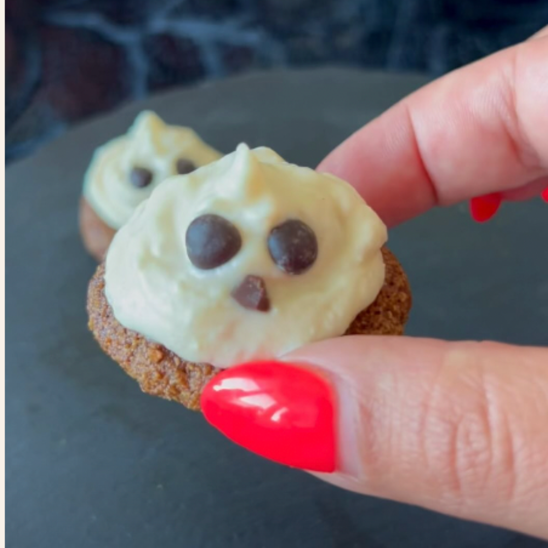 KETO Sugarfree White Choc Ghost Cookies