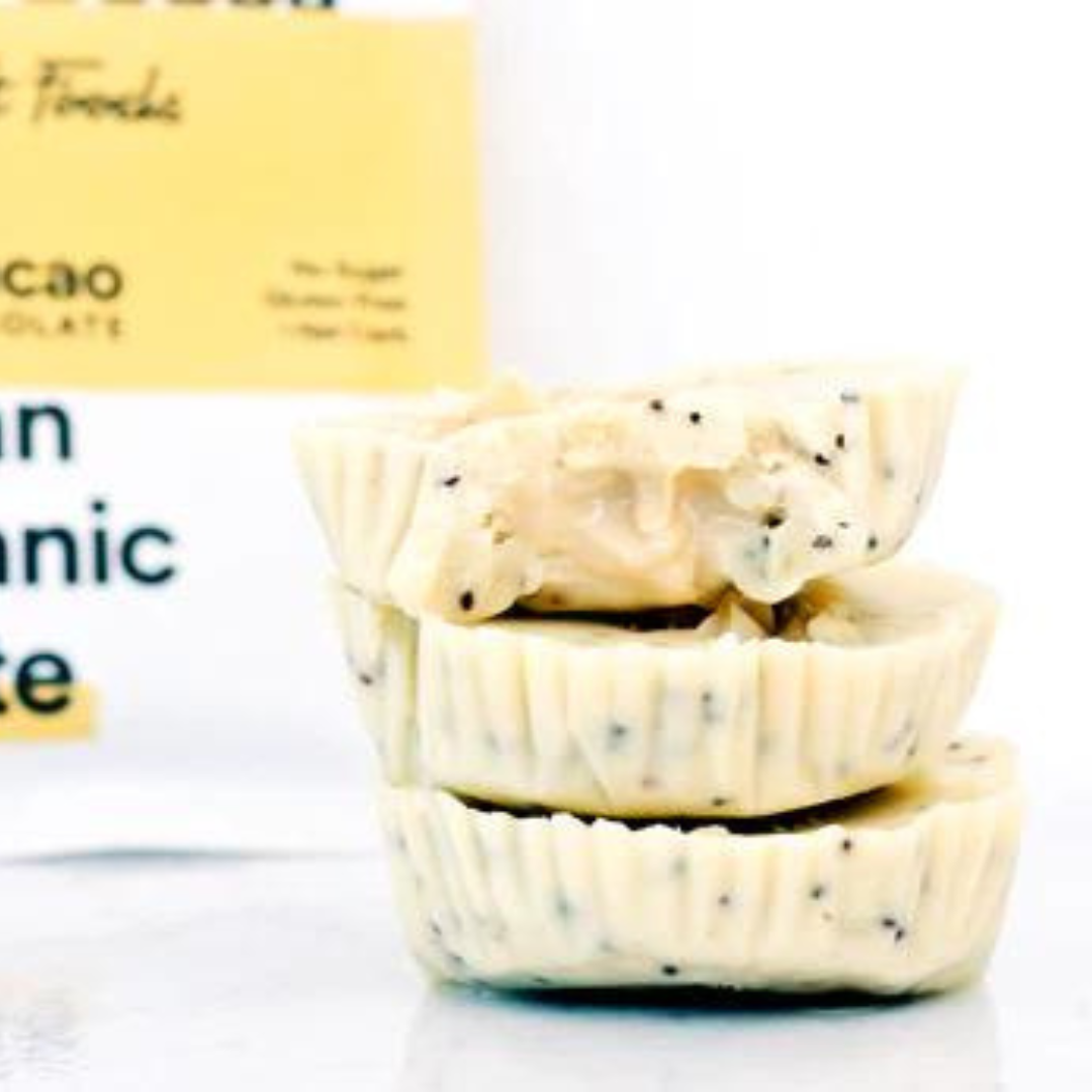 Keto White Chocolate Fat Bombs with Macadamia Butter