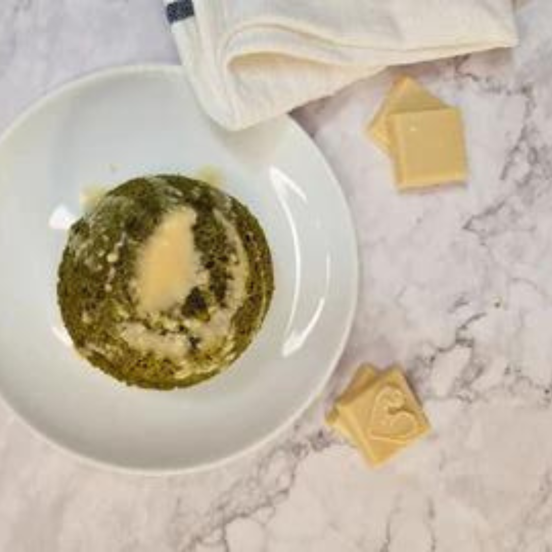 Matcha and White Chocolate Keto Muffin