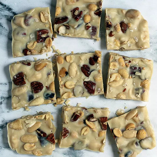 Nutty White Chocolate Bites