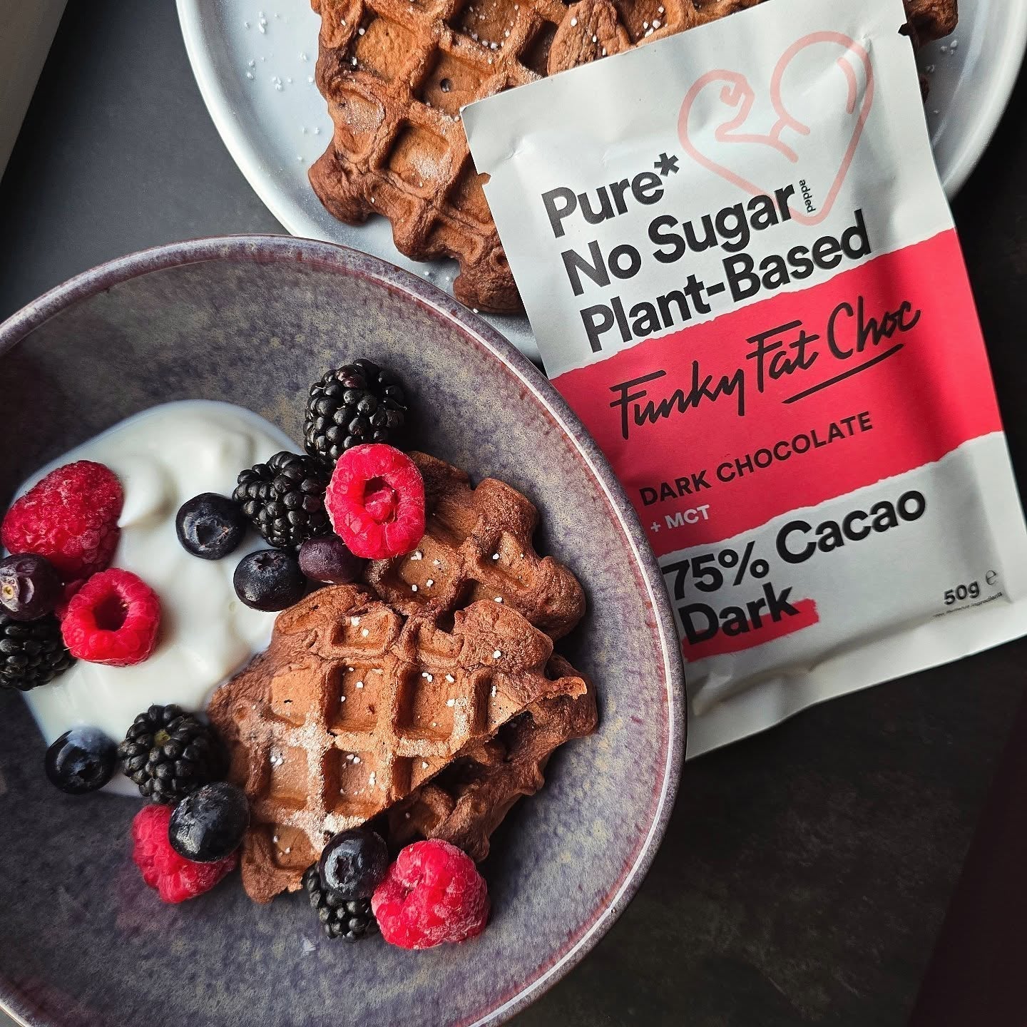 Sugar-Free Chocolate Waffles with Clean Ingredients