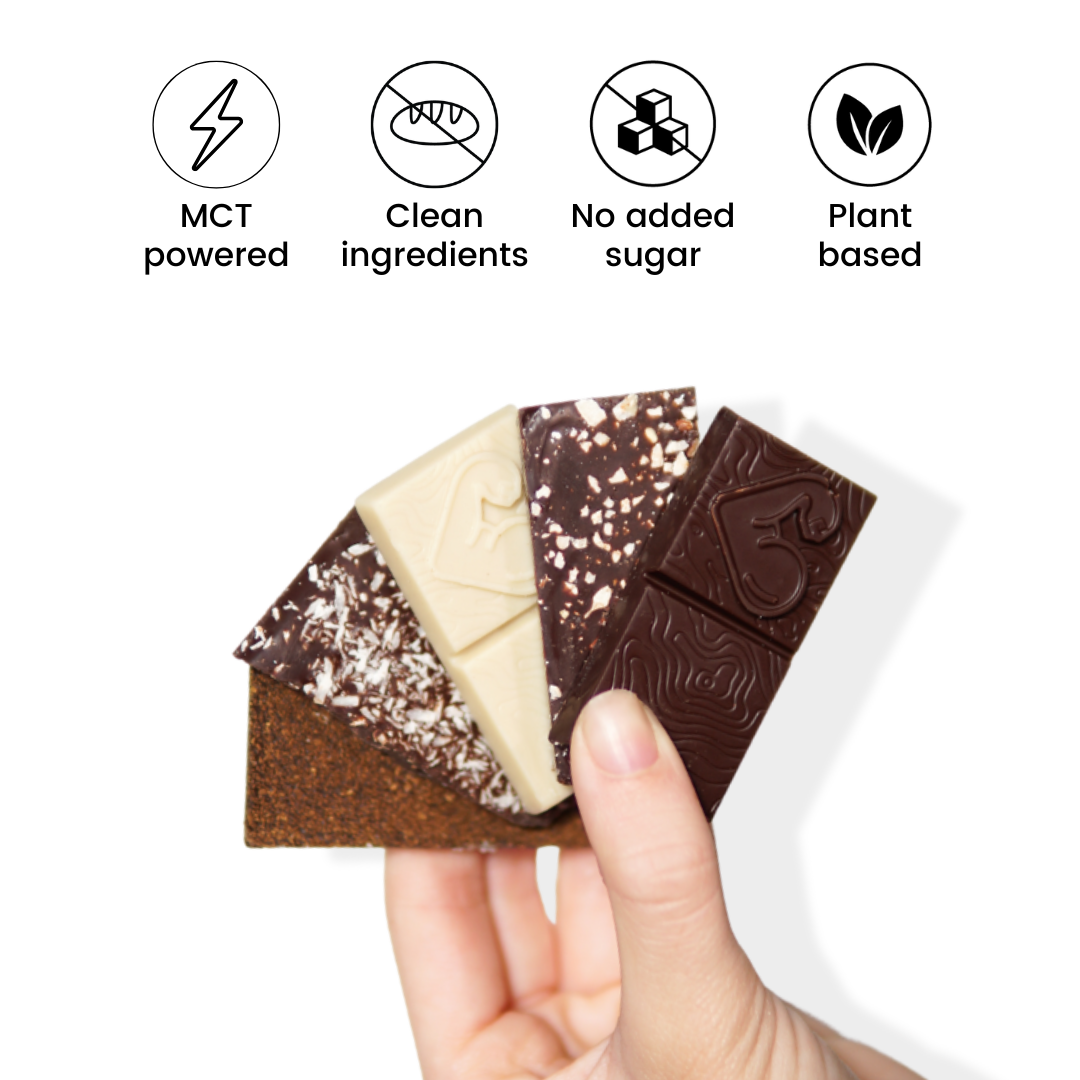 Funky Fat Choc Variety Sampler - 10 bars - funkyfatfoods.com