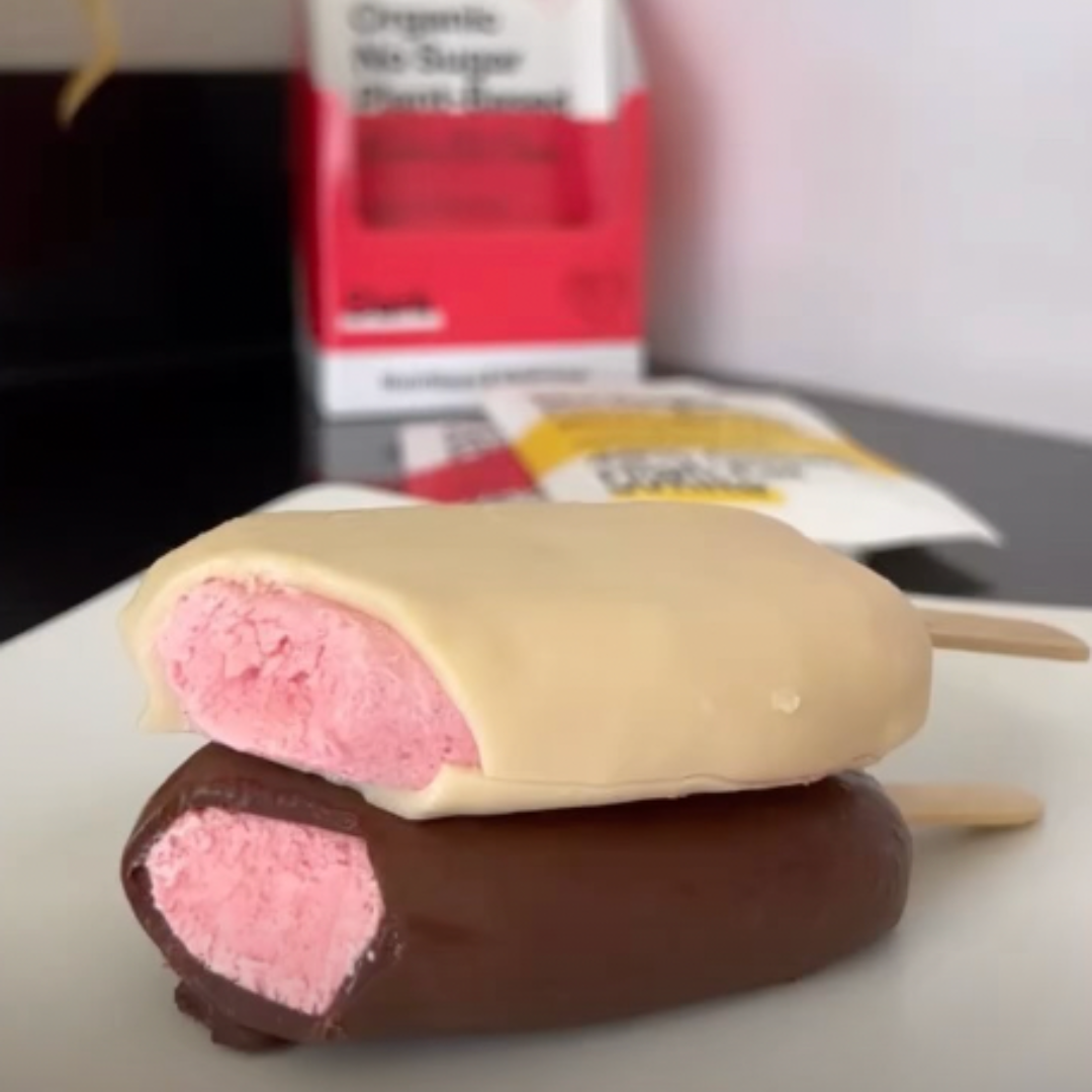 Keto Strawberry and Choc Ice Cream | Funky Fat Foods